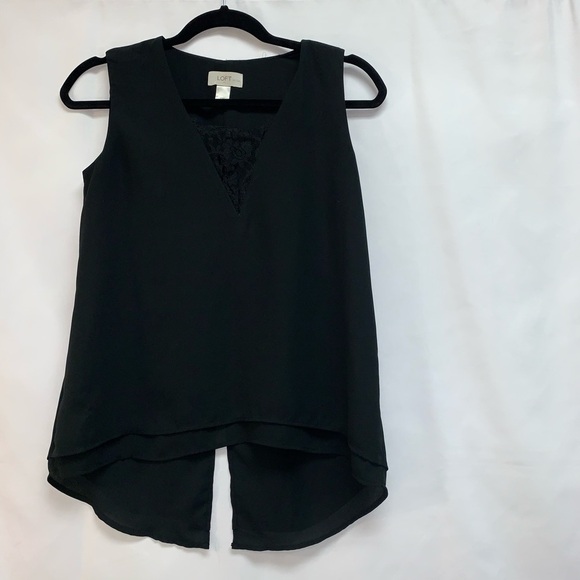 5/$35 💥Ann Taylor Loft Petite Lace  Hi-Lo Tank - Picture 4 of 8